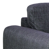 Fabric Corner Sofa With Open End Facing Right Handed With Matt Black Steel Legs - Omaha