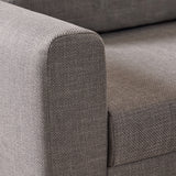 Fabric Corner Sofa With Open End Facing Right Handed With Matt Black Steel Legs - Omaha