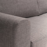 Fabric Corner Sofa With Open End Facing Right Handed With Matt Black Steel Legs - Omaha
