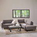 Fabric Corner Sofa With Open End Facing Right Handed With Matt Black Steel Legs - Omaha