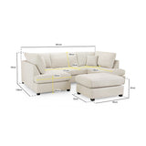 Fabric Corner Sofa in U Shape - Carnaby