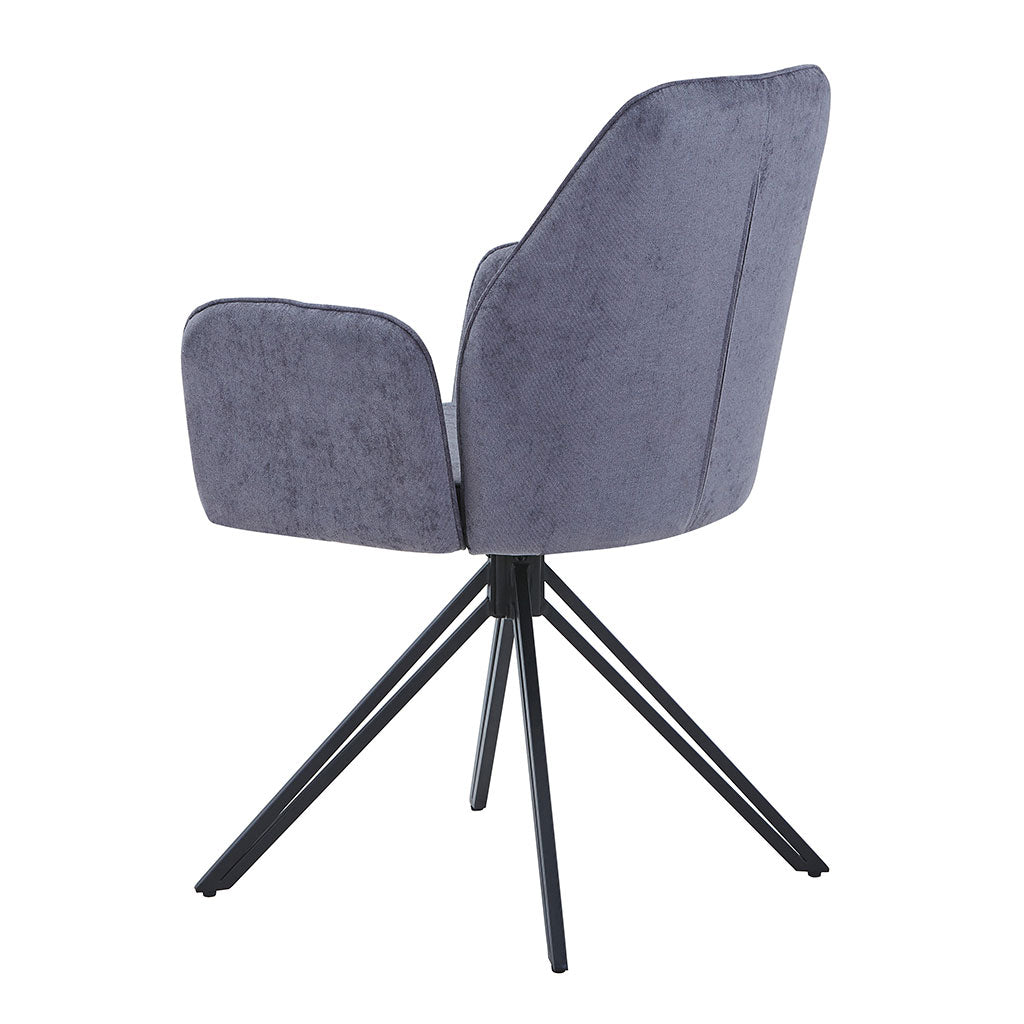 Fabric Dining Armchairs in Set Of 2 Swivel - Aspen