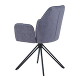 Fabric Dining Armchairs in Set Of 2 Swivel - Aspen