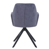 Fabric Dining Armchairs in Set Of 2 Swivel - Aspen