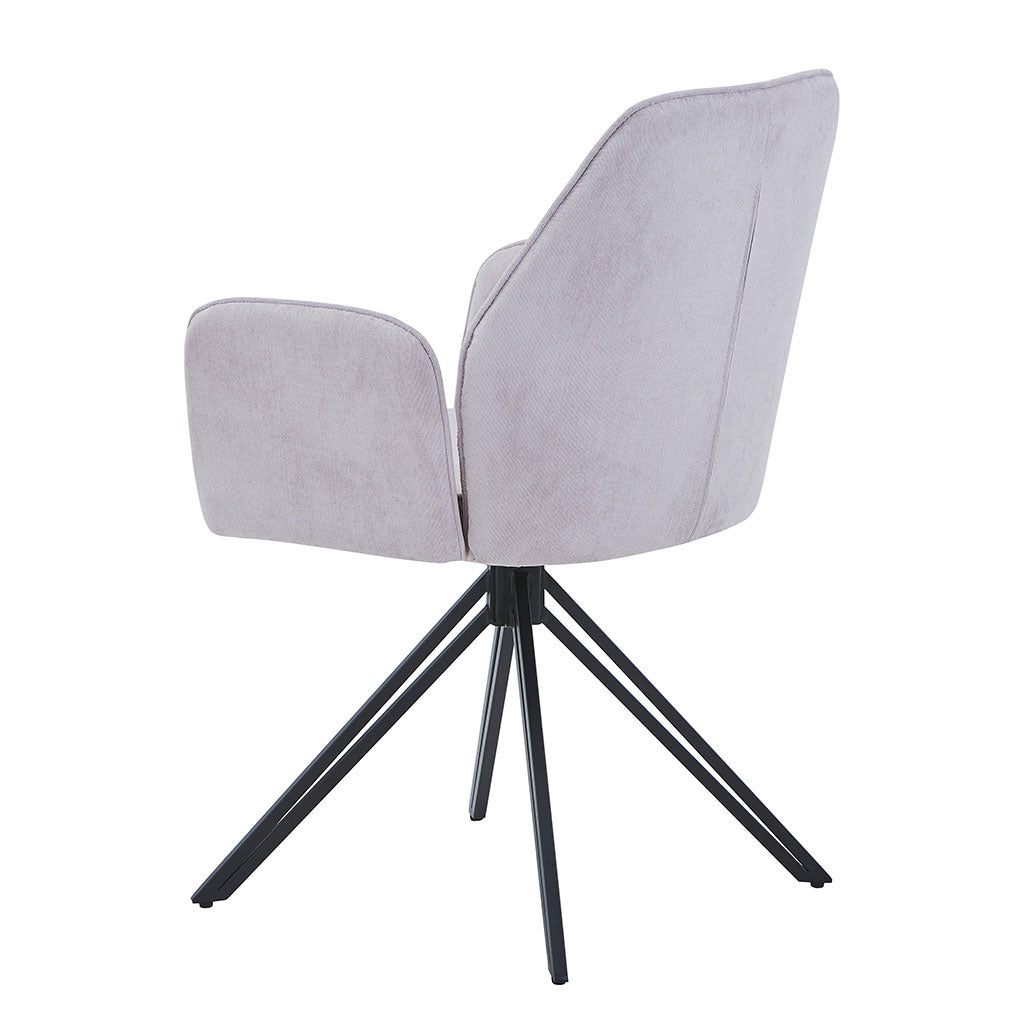 Fabric Dining Armchairs in Set Of 2 Swivel - Aspen
