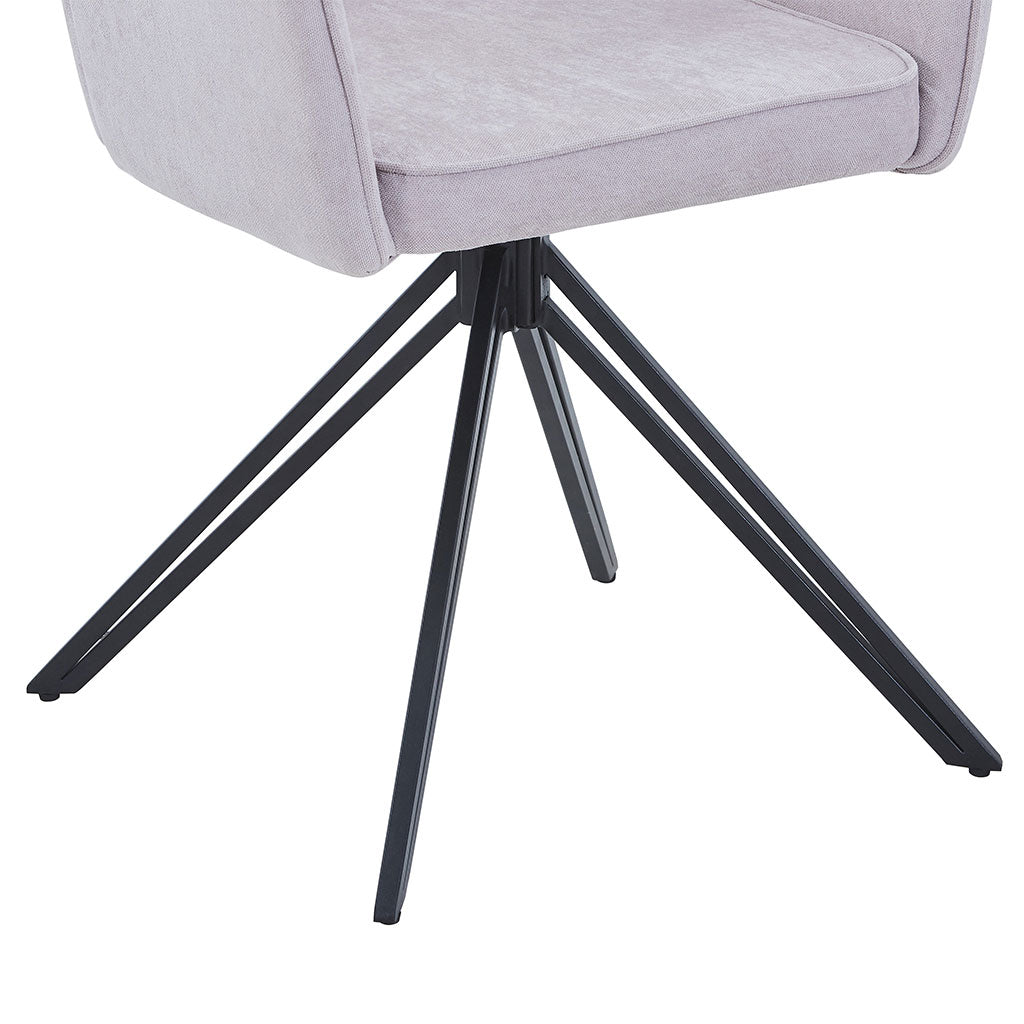 Fabric Dining Armchairs in Set Of 2 Swivel - Aspen