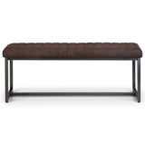 Fabric Dining Bench for 2 People Rectangular - Brooklyn