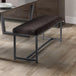 Fabric Dining Bench for 2 People Rectangular - Brooklyn