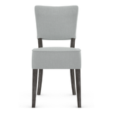 Fabric Dining Chair With Antique Black Wooden Legs - Greystone