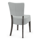 Fabric Dining Chair With Antique Black Wooden Legs - Greystone