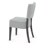 Fabric Dining Chair With Antique Black Wooden Legs - Greystone