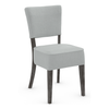Fabric Dining Chair With Antique Black Wooden Legs - Greystone
