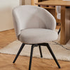 Fabric Dining Chair With Armrest And Swivel Function - Darlene