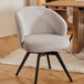 Fabric Dining Chair With Armrest And Swivel Function - Darlene