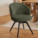 Fabric Dining Chair With Armrest And Swivel Function - Darlene