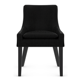 Fabric Dining Chair With Black Wooden Legs - Claridge