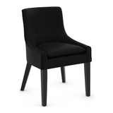 Fabric Dining Chair With Black Wooden Legs - Claridge