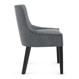 Fabric Dining Chair With Black Wooden Legs - Claridge
