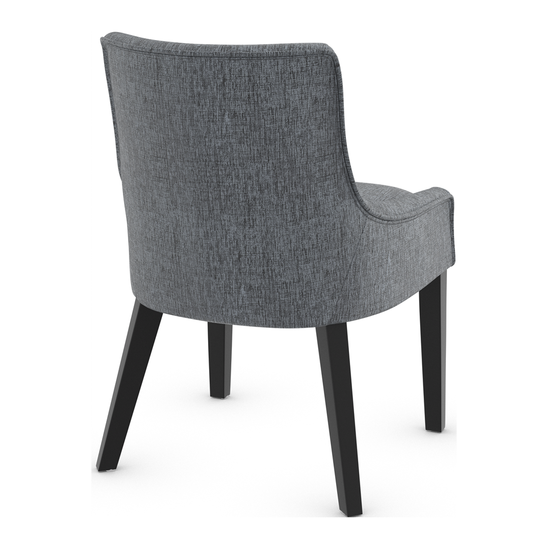 Fabric Dining Chair With Black Wooden Legs - Claridge