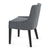 Fabric Dining Chair With Black Wooden Legs - Claridge
