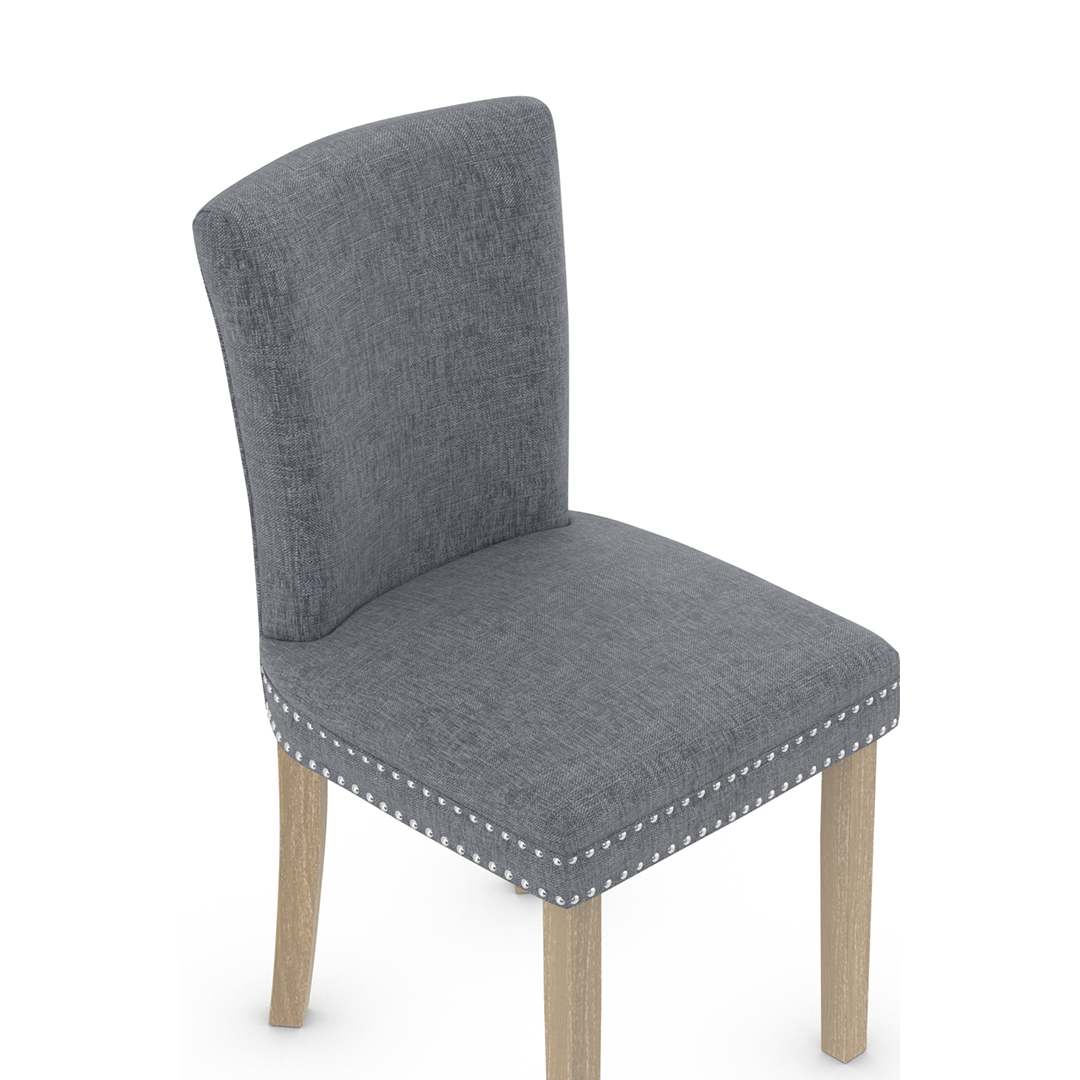Fabric Dining Chair With Black Wooden Legs - Stanhope