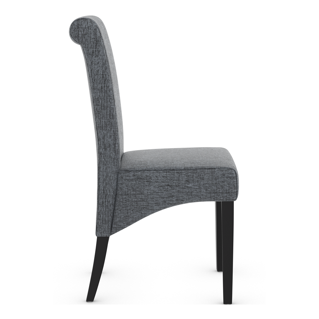Fabric Dining Chair With Black Wooden Legs - Yorton