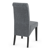 Fabric Dining Chair With Black Wooden Legs - Yorton