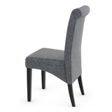 Fabric Dining Chair With Black Wooden Legs - Yorton