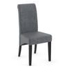 Fabric Dining Chair With Black Wooden Legs - Yorton