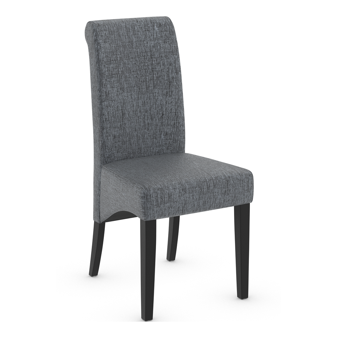 Fabric Dining Chair With Black Wooden Legs - Yorton