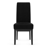 Fabric Dining Chair With Black Wooden Legs - Yorton