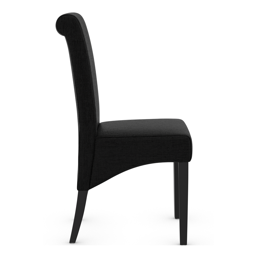 Fabric Dining Chair With Black Wooden Legs - Yorton