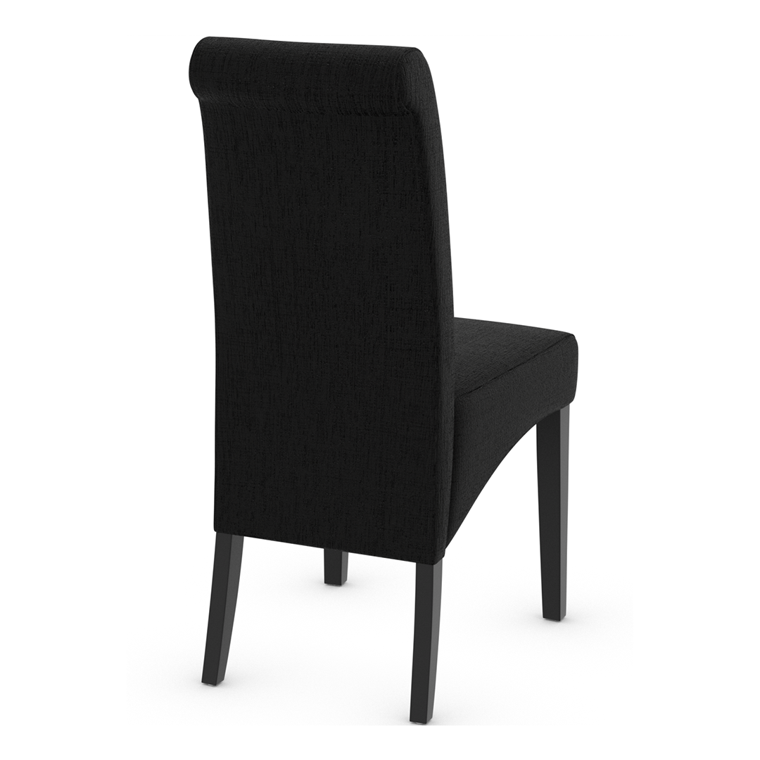 Fabric Dining Chair With Black Wooden Legs - Yorton