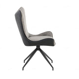 Fabric Dining Chair With Curved Armrests - Cayman