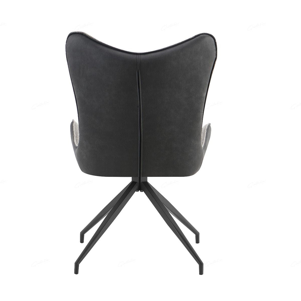 Fabric Dining Chair With Curved Armrests - Cayman