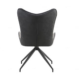 Fabric Dining Chair With Curved Armrests - Cayman