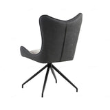 Fabric Dining Chair With Curved Armrests - Cayman