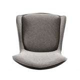 Fabric Dining Chair With Curved Armrests - Cayman