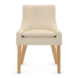 Fabric Dining Chair With Oak Wooden Legs - Claridge