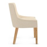 Fabric Dining Chair With Oak Wooden Legs - Claridge