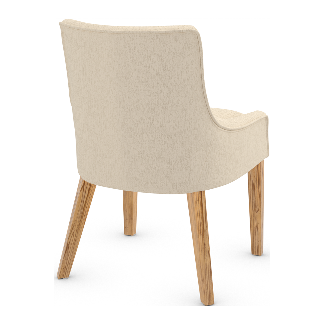 Fabric Dining Chair With Oak Wooden Legs - Claridge