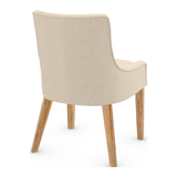 Fabric Dining Chair With Oak Wooden Legs - Claridge
