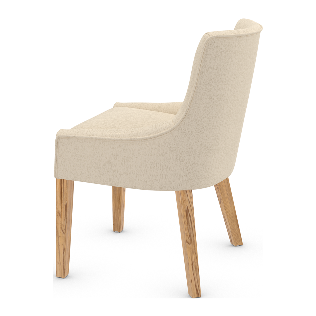 Fabric Dining Chair With Oak Wooden Legs - Claridge