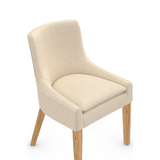 Fabric Dining Chair With Oak Wooden Legs - Claridge
