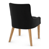 Fabric Dining Chair With Oak Wooden Legs - Claridge