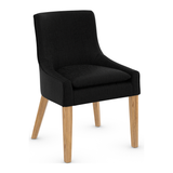 Fabric Dining Chair With Oak Wooden Legs - Claridge
