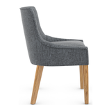 Fabric Dining Chair With Oak Wooden Legs - Claridge