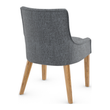 Fabric Dining Chair With Oak Wooden Legs - Claridge