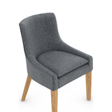 Fabric Dining Chair With Oak Wooden Legs - Claridge