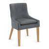 Fabric Dining Chair With Oak Wooden Legs - Claridge